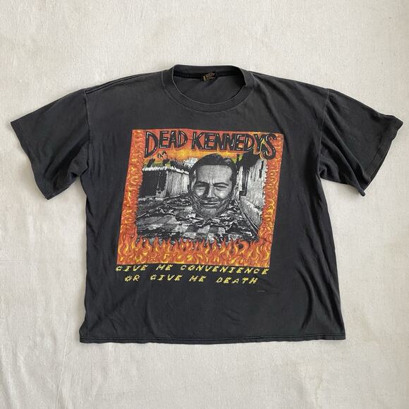 Vintage 90s Dead Kennedys Give Me Convenience Or Give Me Death T Shirt Brockum - Picture 1 of 5